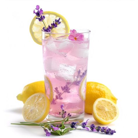 Photo lavender lemonade a soothing laven... | Premium Photo #Freepik #photo Culinary Lavender, Vodka Recipes, Lavender Lemonade, Watermelon Lemonade, Infused Vodka, Lavender Buds, Dried Lavender, Food Themes, Photographing Food