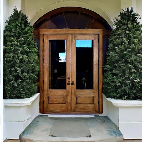 Antique Walnut Distressed French Door, Custom Built Interior Exterior Doors, Sliding Hinge Double Single Doors, Pocket Door, Pantry Doors - Etsy Pocket Door Pantry, Double Wood Front Doors, French Front Doors, Antique French Doors, Interior Exterior Doors, Interior Sliding Barn Doors, Rustic Exterior, Pantry Doors, Double Front Doors