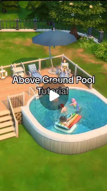 ✨Lizzy✨ Sims Builder on Instagram: "How to make an above ground pool in the sims!   #eacreatornetwork #sims4 #sims #simstok #sims4buildhacks #sims4tipsandtricks #simsbuildideas #dizzymisslizzy_ #twitchstreamer" Raised Pools, Best Above Ground Pool, Kiddie Pool, Chappell Roan, Small Pool, Sims 4 Build, Pool Decks, Above Ground Pool, Pool Deck