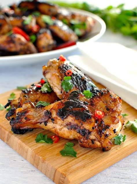 Vietnamese Marinade, Vietnamese Chicken Wings, Chicken Appetizer, Vietnamese Chicken, Chicken Food Recipes, Grill Chicken, Ayam Bakar, Recipetin Eats, Vietnamese Cuisine