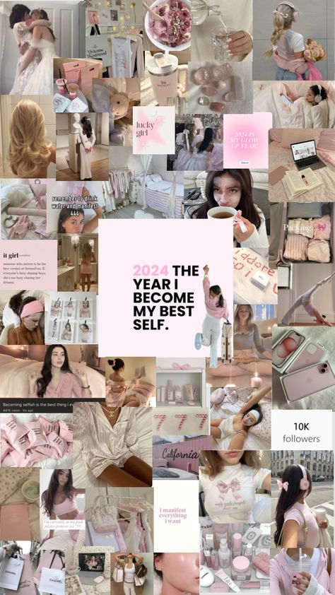 2024 vision board 🎀🥂🪩 Pink Princess Aesthetic, Brown Aesthetic Wallpaper, Vsco Wallpaper, Preppy Wallpapers, Vision Board Wallpaper, Wallpaper Christmas, 2024 Vision Board, Christmas Download, Pink Lifestyle