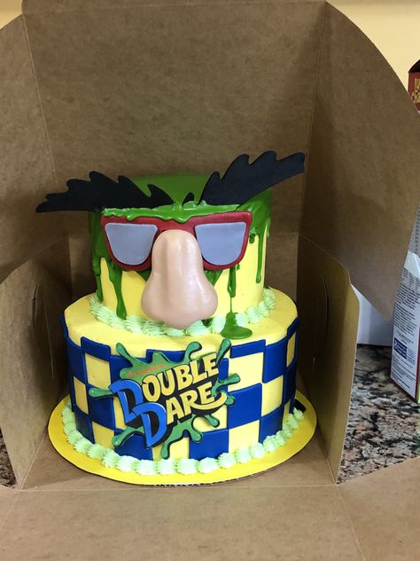 Double Dare Party, Double Dare Birthday Party, Dude Perfect Party Games, Double Dare Nickelodeon, Date Cake, Double Dare, 90s Theme Party, Double Dates, 90s Theme