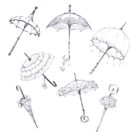 whitney pollett Art Of Disney Fairies, The Art Of Disney Fairies, Umbrella Drawing, Art Of Disney, Umbrella Designs, Disney Concept Art, Disney Fairies, Folding Umbrella, Gothic Lolita