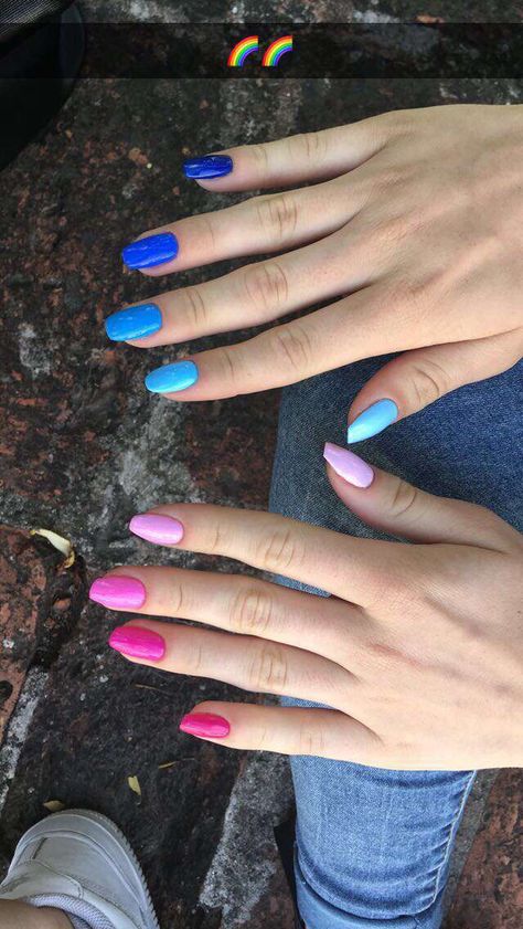 #nailart #nail #nailart #nailidea #nailinspiration #naildesign #nagel #nageldekoration #chiodo #clou #uña Nail Simple, Popular Nails, Rainbow Nails, Dream Nails, Pretty Acrylic Nails, My Nails, Cute Acrylic Nails, Perfect Nails, Nails Ideas