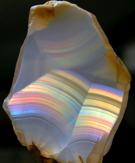 Rainbow Iris Agate from Grizzly Peak Blvd, California; Photo:Dave Ault Iris Agate, Pretty Rocks, Cool Rocks, Fresh Shoes, Beautiful Rocks, Rock Collection, Mineral Stone, Minerals And Gemstones, Rocks And Gems