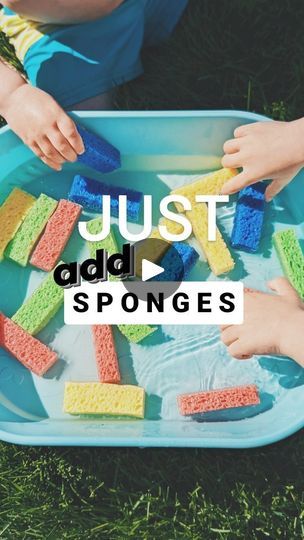 Sponge Activities For Kids, Water Activities For Preschool, Waterplay Ideas, Water Activities For Toddlers, Fine Motor Activities For Toddlers, Kids Activity Ideas, Water Play Activities, Learning Games For Toddlers, Outdoor Activities For Toddlers