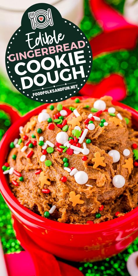 But with this Edible Gingerbread Cookie Dough Recipe, you can eat the cookie dough without the guilt! And it tastes delicious too! Gingerbread Cookie Dough Recipe, Cookie Recipes Quick, Gingerbread Cookies Recipe, Gingerbread Cookie Dough, Cookie Dough To Eat, Edible Cookie Dough Recipe, Gingerbread Dough, Soft Gingerbread Cookies, Recipes Quick And Easy