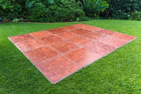 Learn how to make a dance floor in your backyard. We take you step by step from building your own to buying! See which option is best for you. How To Make A Dance Floor Wedding, Backyard Dance Floor Ideas, How To Make A Dance Floor Outside, Dance Floor Backyard, Backyard Wedding Dance Floor, Outside Dance Floor, Backyard Dance Floor, Pallet Dance Floor, Bougie House