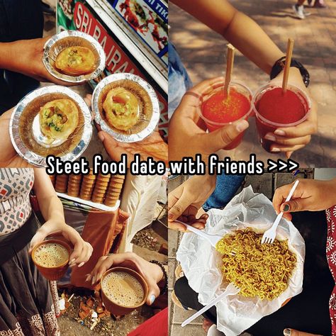 #streetfood #desistreetfood #friends #friendship #desiaesthetic #indianstreetfood #chai #panipuri #fuchka #food Street Food Captions, Desi Street Food, Desi Aesthetics, Food Captions, Desi Humor, Food Instagram, Bestest Friend Quotes, Bagel Recipe, Indian Street Food