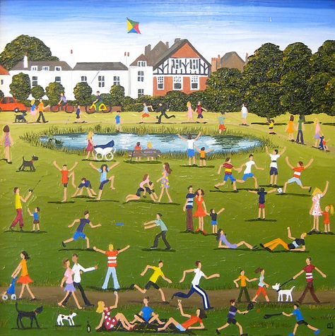 Louise Braithwaite.  Wimbledon Common. Wimbledon Common, London Painting, Sky Day, Students Day, Stately Home, Local History, Water Painting, Art Studies, Wimbledon