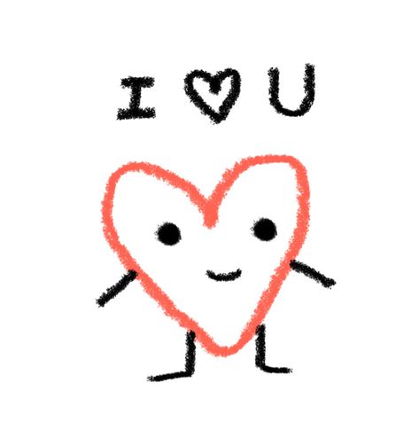 I Love You Stickers Whatsapp, I Love You Doodles For Him, I Love You Cute Pics, Notes Snap, Whatsapp Stickers, Love You Cute, Love Doodles, You Doodle, Doodles Drawings