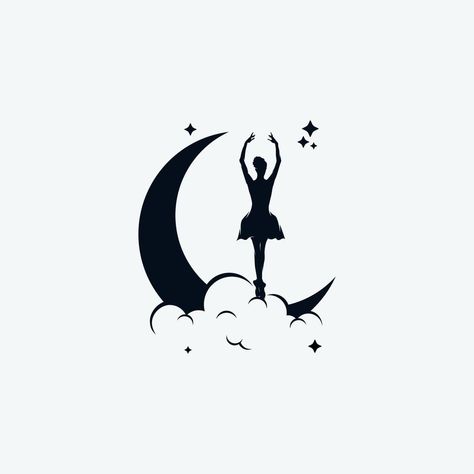 Dance Company Logo, Boogie Woogie Dance, Moon Logo Design, Dance Logo, Moon Logo, Moon Graphic, Boogie Woogie, Dance Company, Indian Aesthetic