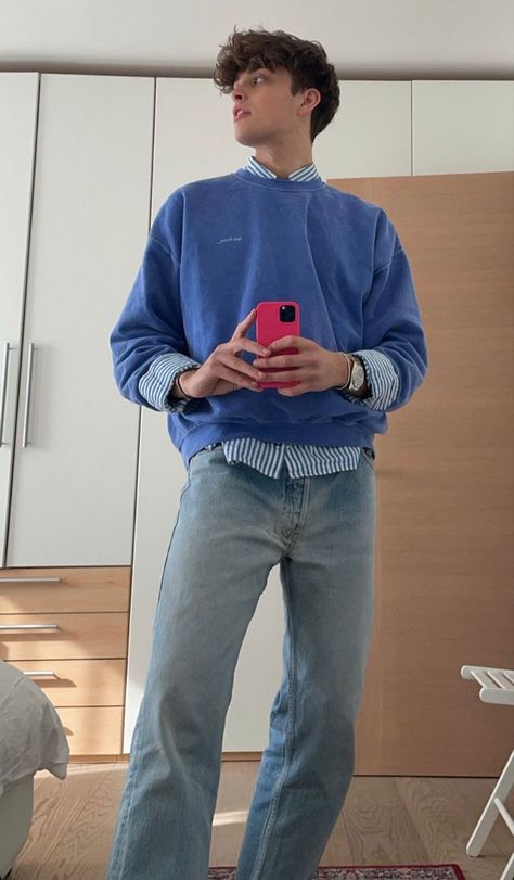 Navy Blue Fits Men, Boys Outfits Aesthetic Casual, Winter Outfits Aesthetic Men, Cute Guy Outfits, Trends For Summer 2023, Outfit Latina, Prep Boys, Adventure Core, Look 80s