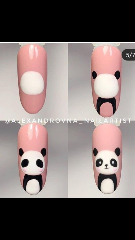 Oct 9, 2019 - Buy Amazon: amzn.to/31bcjOk nails art paso a paso - 13:09 #nails #paso #paso Step By Step Nail Designs, Nails Art Paso A Paso, Panda Nail Art, Kutek Disney, Animal Nail Art, Nail Drawing, Nail Art For Beginners, Pink Nail Art, Nail Art Designs Diy