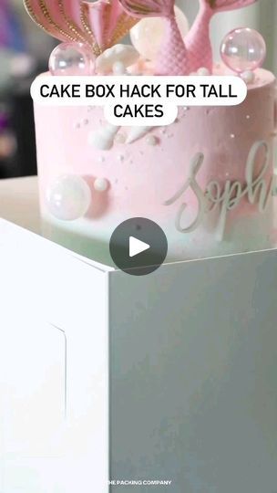 Tall Cake Designs, Kenya Grace, Tall Cake, Box Hacks, Cake Tips, Chocolate Fudge Frosting, Cake Hacks, Beautiful Cake Designs, Fudge Frosting