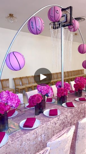 4.9K reactions · 594 shares | Basketball 🏀 Girl 
.
.
.
Design & Decor by @ep_events_design 
.
.
.
#design#events#specialevent#flowers##balloons#bestballoons#loveballons#loveflowers#ep_events_design#birthday#anniversary#engagement#wedding #love#nywedding#partyplanner#batmitzvah#barmitzvah#mitzvah#upsherin#1stbirthday#firstbirthday#babyshower#babyreveal#britmilahcelebration | EP Events | Zedd · Beautiful Now Basketball Table Decor, Basketball Centerpiece Ideas, Nike Birthday, Basketball Centerpieces, Basketball Decor, Jordan Baby Shower, Basketball Baby Shower, Flowers Balloons, Basketball Theme Party