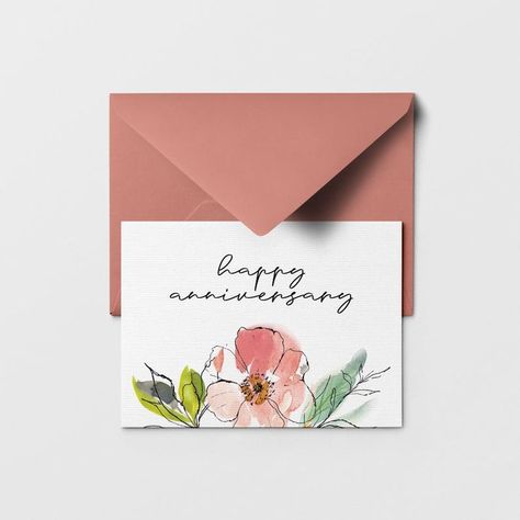 PRINTABLE Happy Anniversary Greeting Card Floral Happy | Etsy in 2022 | Watercolor birthday cards, Happy anniversary cards, Watercolor anniversary card Watercolor Anniversary Cards Handmade, Watercolor Anniversary Card, Watercolor Anniversary, Anniversary Watercolor, Happy Anniversary Card, Valentines Watercolor, Watercolor Birthday Cards, Cards Watercolor, Happy Anniversary Cards