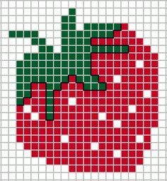 Cross Stitch Fruit, Tiny Cross Stitch, Baby Cross Stitch Patterns, Pixel Crochet, Pola Kristik, Mini Cross Stitch, Cross Stitch Cards, Crochet Tapestry, Simple Cross Stitch