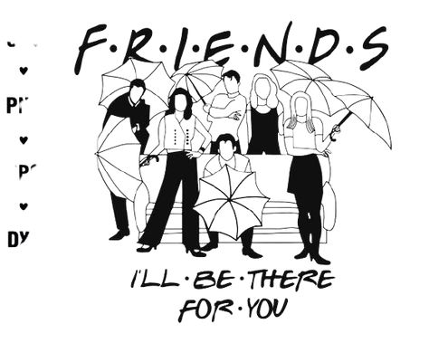 Friends Silhouette, Tattoo Tv Shows, Friends Drawing, Silhouette Cameo 4, Sublimacion Ideas, Friends Clipart, Drawings Of Friends, Friend Tattoos, Outline Drawings