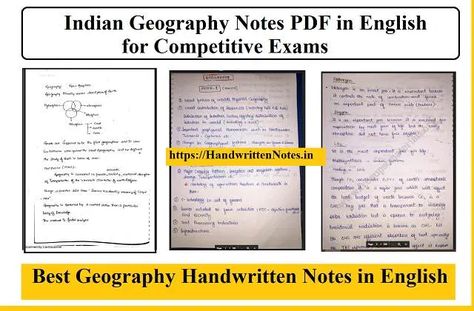 Download Indian Geography Notes PDF in English for Competitive Exams such as UPSC, SSC, MPPSC, MPSC, UPPCS, RPSC, BPSC | Best Geography Handwritten Notes Indian Geography Notes In English, Upsc Notes English, Notes In English, Indian Geography, Upsc Study, Geography Notes, Government Lessons, Science Pins, Upsc Notes