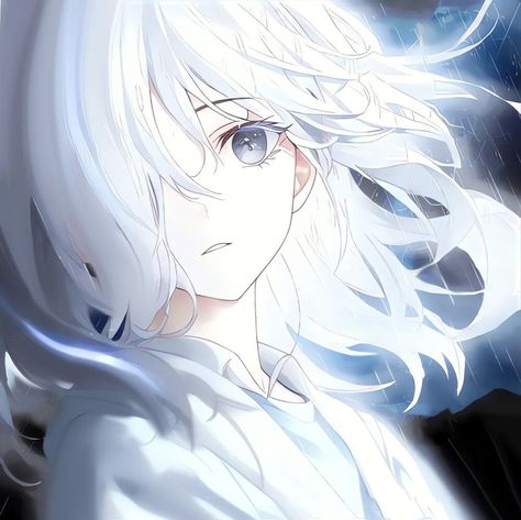 Long White Hair, ملصق ديني, Gothic Anime, Dark Wallpaper Iphone, Anime Monochrome, Cute Profile Pictures, 영감을 주는 캐릭터, Art Icon, Dark Anime