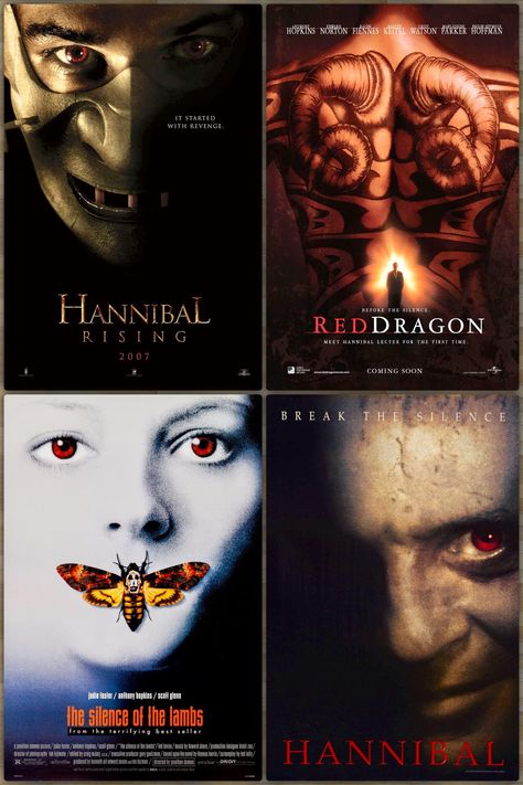 Hannibal Rising, Red Dragon, The Silence Of The Lambs & Hannibal The Great Red Dragon Hannibal, Hannibal Silence Of The Lambs, The Red Dragon Hannibal, The Silence Of The Lambs Aesthetic, Silence Of The Lambs Wallpaper, Silence Of The Lambs Book, Red Dragon Film, Hannibal Lecter Costume, Red Dragon Book