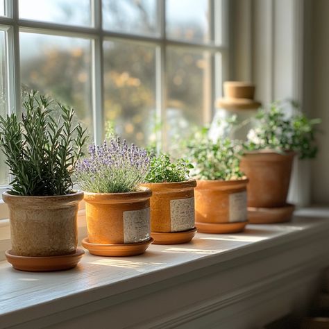 20 Ways to Transform Your Home with Cottagecore Charm - Decorating A Window Sill, Deep Window Sill Decor, Cottagecore Vision Board, Cottage Academia Aesthetic, Apartment Cottagecore, Cottage Academia, Windowsill Decor, Window Sill Decor, Cozy Cottagecore