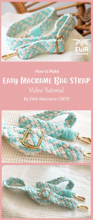 4 DIY Macrame Adjustable Bag Strap Free Tutorial Ideas – Macrame, the art of knotting cords in patterns, has seen a resurgence in recent years, bringing a touch of handmade ... Read more Macrame Bag Strap Free Pattern, Macrame Purse Strap Diy, Macrame Bag Strap Tutorial, Macrame Purse Strap, Macrame Purse Tutorial, Macrame Bag Strap, Macrame Turtle, Flamingo Keychain, Macrame Round