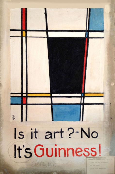 Mondrian by Gilroy Guinness Advert, Beer Advertising, Guinness Beer, Beer Poster, Publicidad Creativa, Creative Review, Vintage Advertisement, Best Beer, Guinness