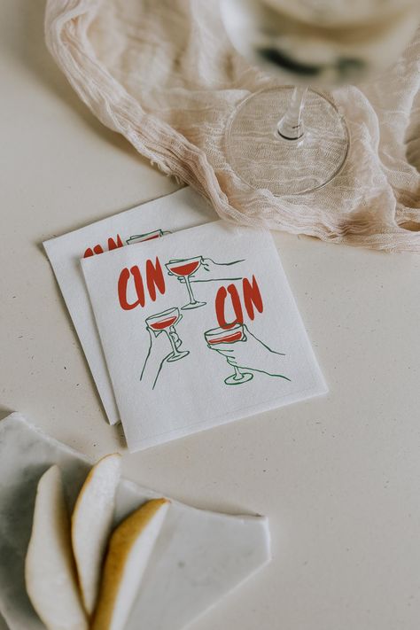 ✺  CIN CIN - ITALIAN PARTY NAPKINS  ✺    Smooth texture with uncoined edges. Soft, three-ply paper. Available in packs of 50 and 100. Sustainable paper from FSC and SFI certified facilities. * K E E P S H O P P I N G *   * Shop our entire Bachelorette collection here: https://www.etsy.com/au/shop/thingsyoureallylike?ref=profile_header&section_id=35146885 * Q U I C K F A C T S * This design is a unique illustration that has been created in house. * Available in two sizes: Luncheon (6.5" x 6.5") a Italian Restaurant Wedding, Pasta Party Decorations, Christmas Cocktail Napkins, Italian Wedding Florals, Italian Garden Party Wedding, Italy Decorations Party, Italian Party Ideas, Italian Christmas Party, Thats Amore Party