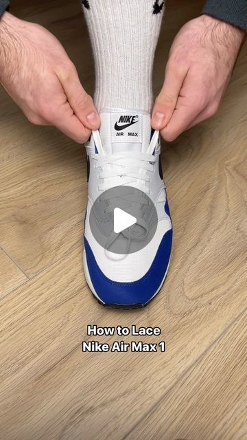 Strapz Premium Sneaker Laces on Instagram: "Would you lace your Air Max 1’s like this?🤔😮‍💨👀 #airmax1 #nikeairmax #nikeairmax1 #kicksonfire #laceswap #shoelaces #sneakers #sneakerheads #kickstagram #freshkicks #nikeaddict" Nike Air Max Shoelace Patterns, How To Lace Nike Air Max Shoes, How To Lace Air Max 90, How To Tie Air Max Laces, How To Tie Nike Air Max Laces, Nike Shoe Lace Patterns, Air Max Excee Outfit, Air Max Excee Outfits, Nike Air Max Excee Outfits