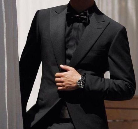 All Black Tux, All Black Tuxedo, Black Tuxedo Wedding, All Black Suit, Wedding Tux, Black Suit Men, Black Suit Wedding, Costume Noir, Dark Wedding