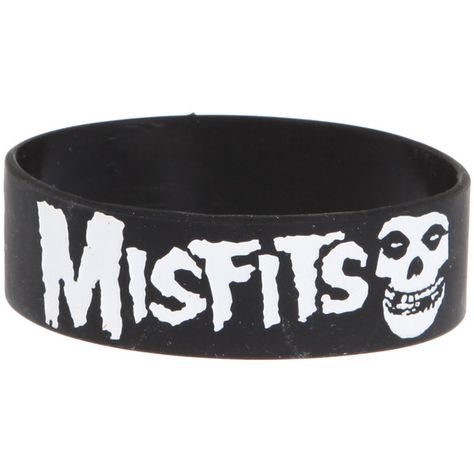 Misfits Logo Rubber Bracelet | Hot Topic (9.28 AUD) ❤ liked on Polyvore featuring jewelry, bracelets, accessories, rubber bracelets, misfits, rubber bangles, rubber jewelry and logo jewelry Fashion Design Logo Clothing, Fashion Design Logo, Misfits Logo, Winter Fashion Leggings, Black Bangles, Creepy Clothes, Rubber Jewelry, Johnny Ringo, Emo Jewelry