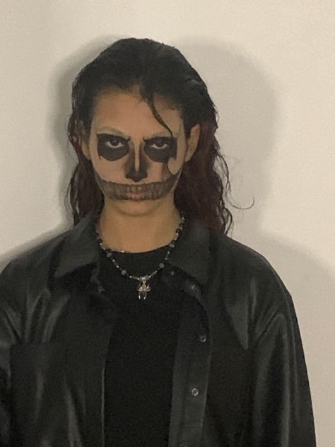 Tate Makeup Halloween, Tate American Horror Story Skull, Tate Skull Makeup, Tate Langdon Costume, Tate Makeup, Horror Costumes, Horror Halloween Costumes, 6th Form, Nose Makeup