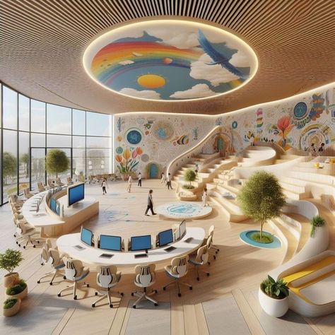 Orphanage Interior Design, Kindergarten Design Interior, Preschool Interior Design, Orphanage Design, Child Care Center Design, Kindergarten Interior, School Building Design, Library Inspiration, Kindergarten Design