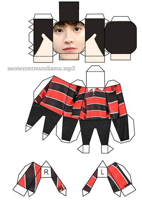 Desain Buklet, จีซอง Nct, Paper Toys Template, Paper Doll Template, Nct Album, Mark Nct, Cartoon Jokes, Mark Lee, Paper Toys