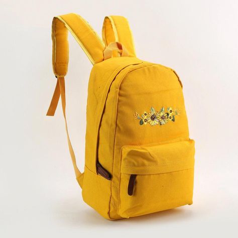 FLOWER CHILD-Tumblr-Aesthetic backpack #backpackingtips Yellow Backpack, I Hope, Tumblr, Yellow, Flowers, White