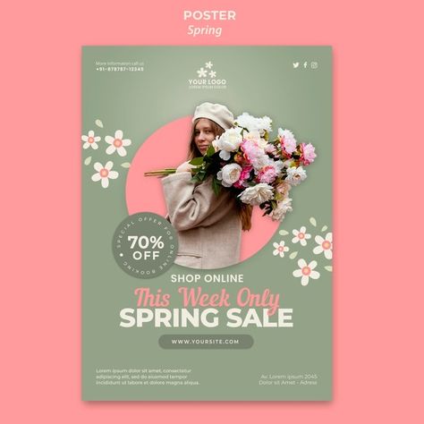 Spring Design Graphic, Spring Flyer, Mailing Design, Custom T Shirts Design, Spring Festival Poster, Fundraiser Flyer, Graphic Design Brochure, Fantasy Posters, Modern Home Interior Design