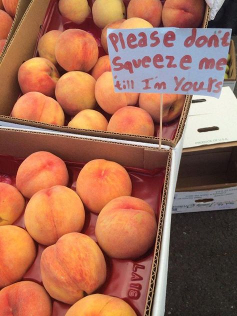 Peach Aesthetic, Sign Writing, Just Peachy, Store Signs, A Sign, Peaches, Grocery Store, Farmers Market, Sake