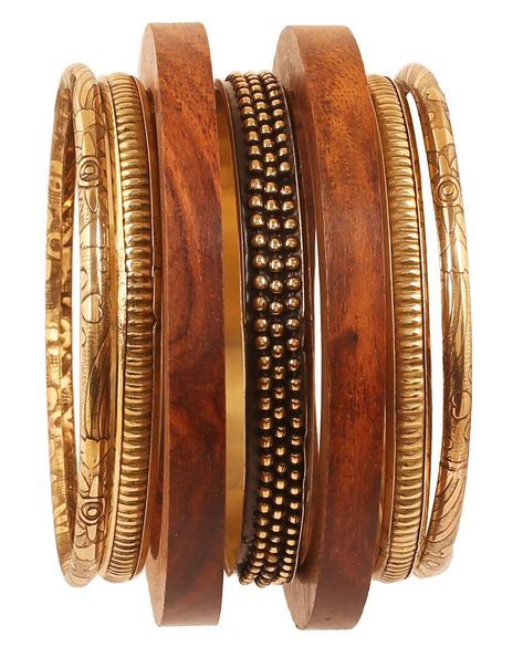 PRICES MAY VARY. Touchstone Indian Bollywood Handcrafted Pretty Assorted Pattern Designer Jewelry Brass And Wooden Xtra Large Bangle Bracelets Set of 7 In Antique Gold And Natural Tones For Women. SIZE : X LARGE. Indian 2-12. Inner Diameter 2.75 Inches or 7 cm. Please check against old Bangle before ordering to avoid disappointment PLEASE CHECK SIZE / DIAMETER OF OLD BANGLE (AND COMPARE) BEFORE ORDERING TO AVOID DISAPPOINTMENT. We offer many sizes from the smallest to the largest including child Bangle Bracelets Gold, African Bangles, Wooden Bangle Bracelet, Wooden Bangle, Heritage Jewellery, The Bangles, Bracelets Design, Bangle Bracelet Set, Dope Jewelry