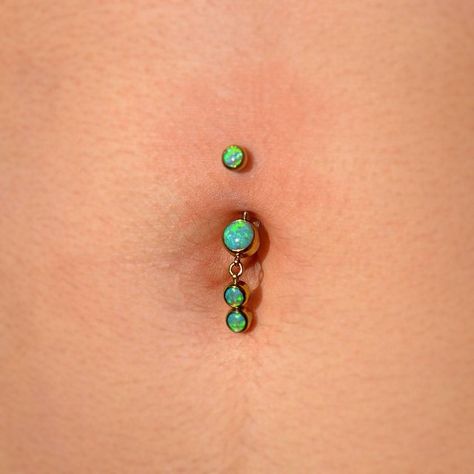 Opal Navel Piercing, Green Navel Piercing, Green Belly Piercing, Opal Belly Button Piercing, Green Belly Button Piercing, Lower Navel Piercing, Green Piercing, Navel Piercing Jewelry, Belly Button Piercings