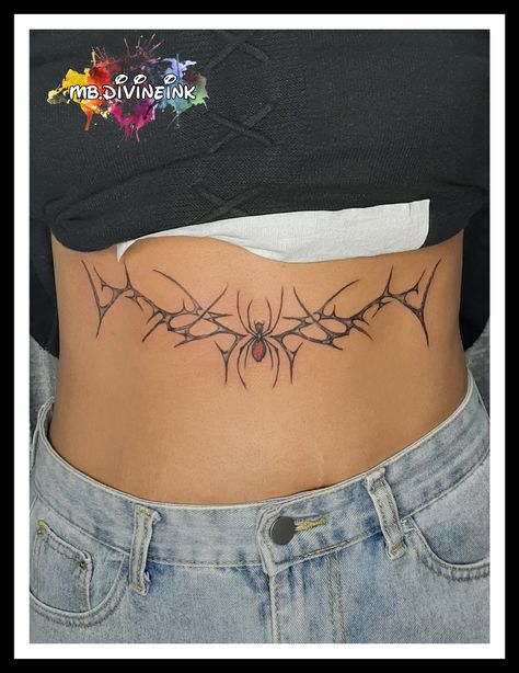 Abs tattoo, Ribs tattoo, Spider tattoo, Tribal spider tattoo, Tattoo for women, Women tattoo, Black and grey tattoo, Tattoo design, Tattoo ideas, Awesome tattoo, Tattoo INSTAGRAM:- www.instagram.com/mb.divineink Spider Rib Tattoo, Knee Spider Web Tattoo, Spider Tattoo For Women, Abs Tattoo, Tattoo Spider, Ribs Tattoo, Spider Tattoos, Tramp Stamps, Tattoo Ribs