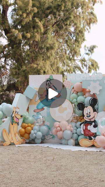 𝘽𝘼𝘾𝙆𝘿𝙍𝙊𝙋 𝙎𝙊𝘾𝙄𝙀𝙏𝙔 on Instagram: "Happy Saturday  #mickeyandfriends 🥳! . . . . . . #mickeyparty #mickeyandfriends #mickeypartyideas #mickeymouse #minnie #pluto #goffy #daisy #disneyland #disneyworld #kidspartyideas #kidspartydecor" Disney Goofy Birthday Party Ideas, Mickey Mouse Birthday Pastel Colors, Disneyland 1st Birthday Theme, Goofy Themed Birthday Party, Mickey 1st Birthday Cake, Disneyland 1st Birthday Boy, Disneyland Party Ideas, Disneyland Backdrop, Disney Theme Party Decorations