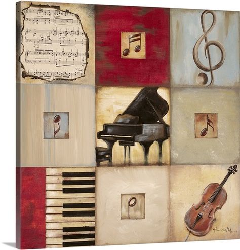 Feel The Music, Musical Theme, Music Artwork, Musical Art, Music Wall Art, Fine Arts Posters, Art Music, Great Big Canvas, Music Notes