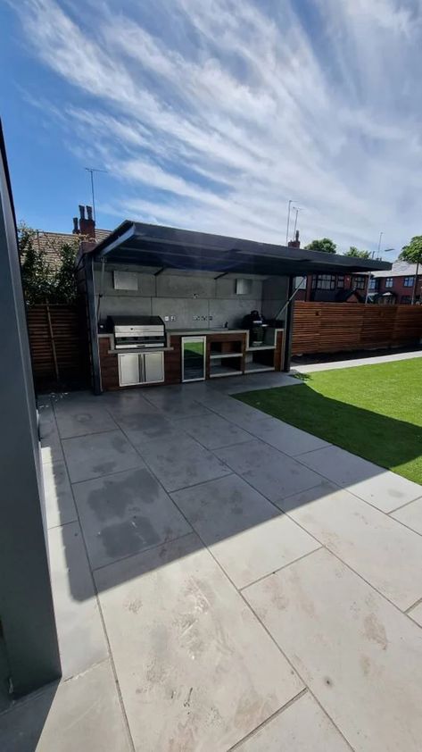 One-Of-A-Kind Outdoor BBQ Pod | Kustom Pods | K-Pods Cladding Colours, Outdoor Bbq Kitchen, Outdoor Living Furniture, Bespoke Kitchen, Bbq Kitchen, Extractor Fans, Outdoor Gardens Design, Polished Concrete, Nailed It