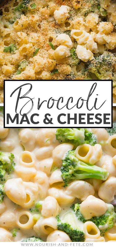 Brocolli Mac And Cheese, Mac And Cheese Gluten Free, Broccoli Mac And Cheese Recipe, Pasta And Broccoli, Broccoli Mac And Cheese, Mac And Cheese Healthy, Baked Broccoli, Breadcrumb Topping, Easy Mac N Cheese