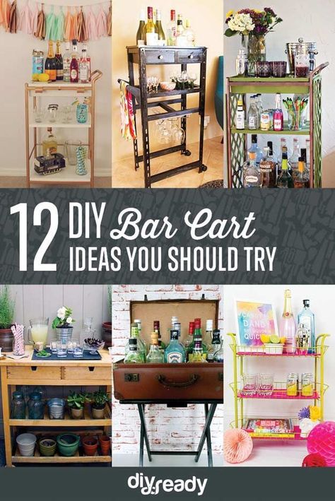 Check out 12 Amazing DIY Bar Cart Ideas! Because Every Good Home Needs A Good Bart Cart by DIY Ready at http://diyready.com/diy-bar-cart-ideas/ Bar Cart Ideas Diy, Bart Cart, Wine Bar Cart, Gold Bar Cart Target, Gold Bar Cart Styling, Bar Cart Ideas, Diy Craft Ideas For Kids, Bar For Home, Design Hall