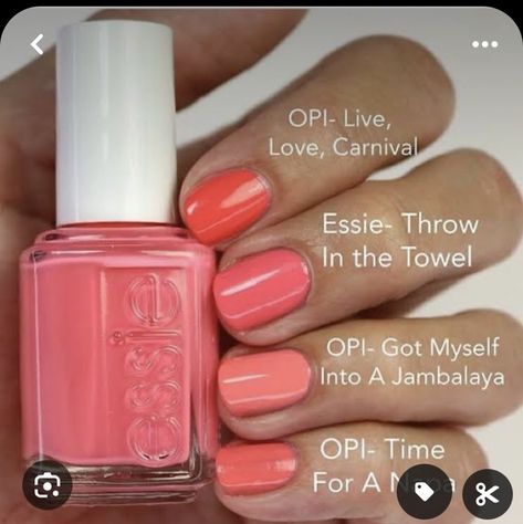 Opi Coral Nail Polish, Bright Coral Nails, Hoc Spring, Coral Nail, Coral Nail Polish, 2024 Clothes, Manicured Nails, Pedi Ideas, Pedicure Colors