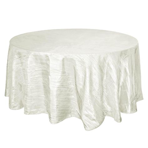 PRICES MAY VARY. Quantity: 1 Round Tablecloth Material: Crinkle Taffeta Size: 120" Shape: Round Thickness: 80 GSM Hemmed edges for an exquisite look 1 pc, Seamless Design Gives floor length hang on 5Ft round tables All sizes are approximate measurements PREMIUM QUALITY: These tablecloths are made from high-quality premium material. This elegantly shimmering piece comprises shiny material crafted with the utmost perfection. To make things swankier, we have designed it on the master of luster. LUS Pc Design, Round Tables, Mantel Redondo, Banquet Tables, Table Ronde, Wedding Ceremonies, Rectangular Table, Birthday Celebrations, Table Cover