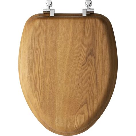 Bemis Natural Reflections Wood Elongated Toilet Seat & Reviews | Wayfair.ca Wood Toilet, Wood Toilet Seat, Powder Bathroom, Elongated Toilet Seat, Elongated Toilet, Toilet Seats, Bidet Toilet Seat, Toilet Storage, Wood Rounds